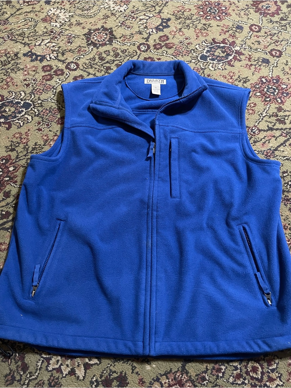 Duluth Trading Co Royal Blue Fleece Vest XL